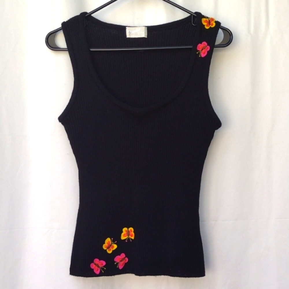 Flawed Yvonne Originals Black Wool Tank Top S